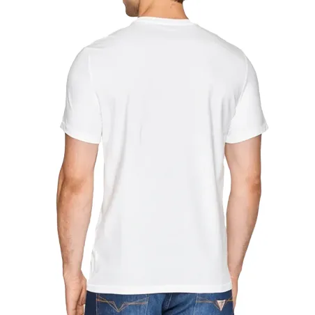 T shirt manche courte homme Guess Blanc Classic front logo