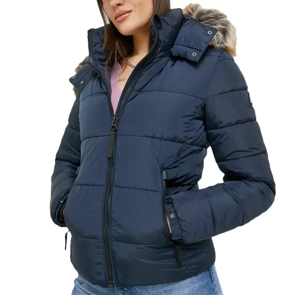 Superdry Doudoune W5011302A Noir - Veste Chaude Et Stylée Pour Homme
