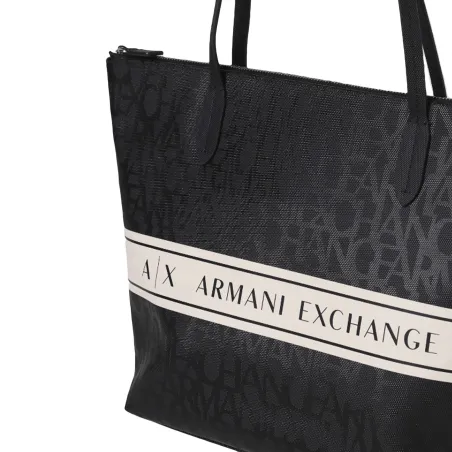 Sac a main femme Armani Exchange Noir AX classic logo
