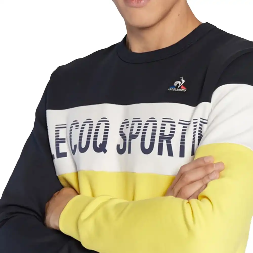 Sweat shirt homme Le Coq Sportif Crew sky Jaune ZESHOES