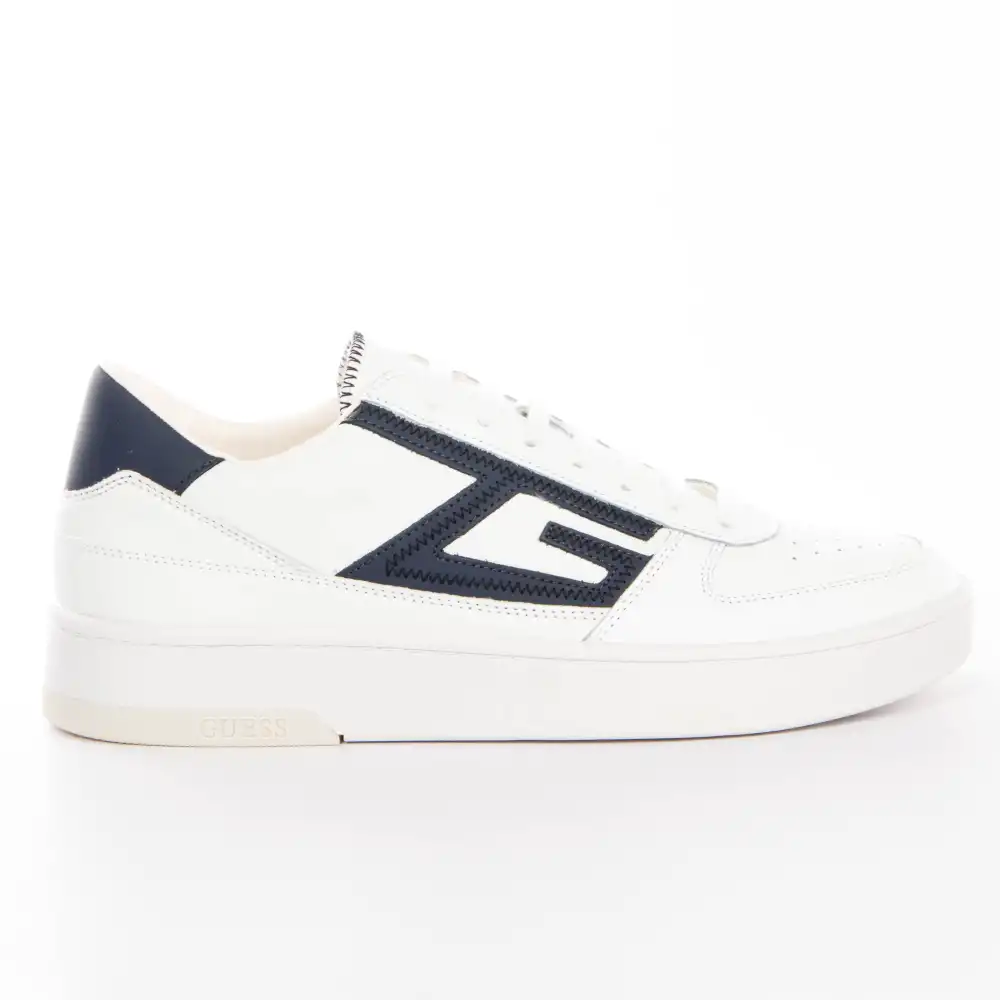 Basket de ville basse homme Guess Classic Salerno logo G Blanc - ZESHOES