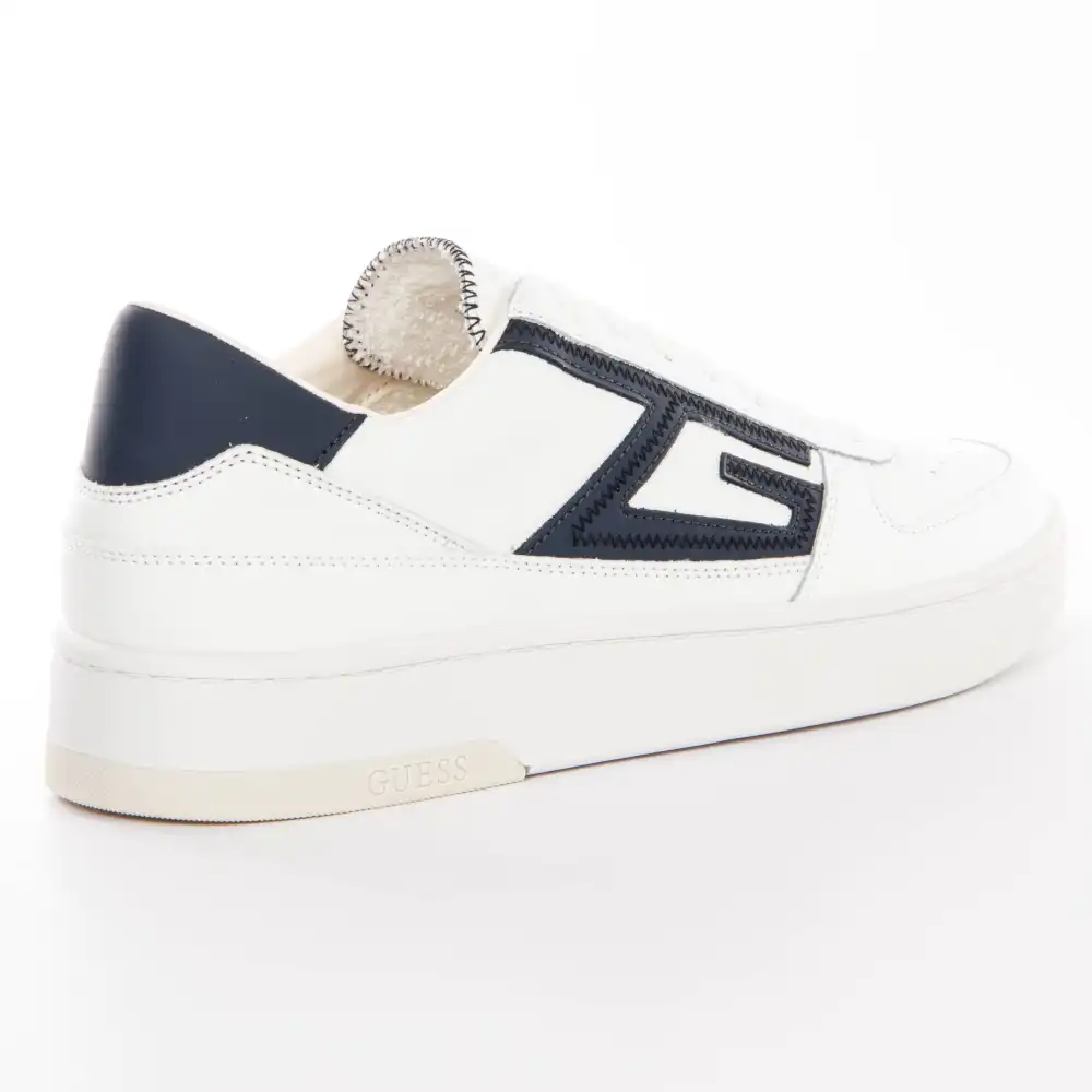 Basket de ville basse homme Guess Classic Salerno logo G Blanc - ZESHOES