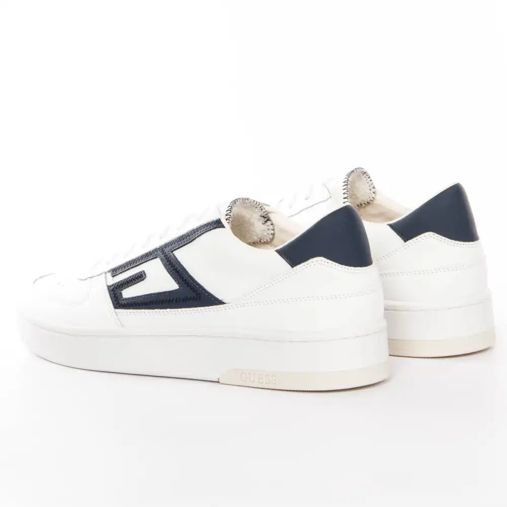 Basket de ville basse homme Guess Classic Salerno logo G Blanc - ZESHOES