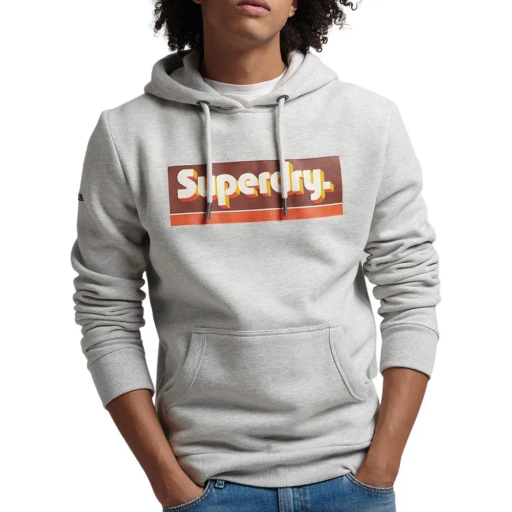 Superdry Sweat Vintage Trade Tab Hoodie Homme Gris