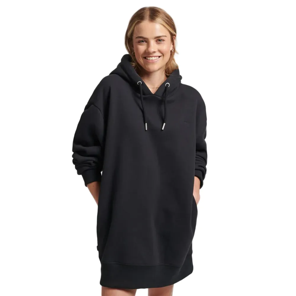 Superdry Robe Classic brode sup Femme Noir