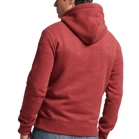 Sweat capuche homme Superdry Rouge Essential Logo