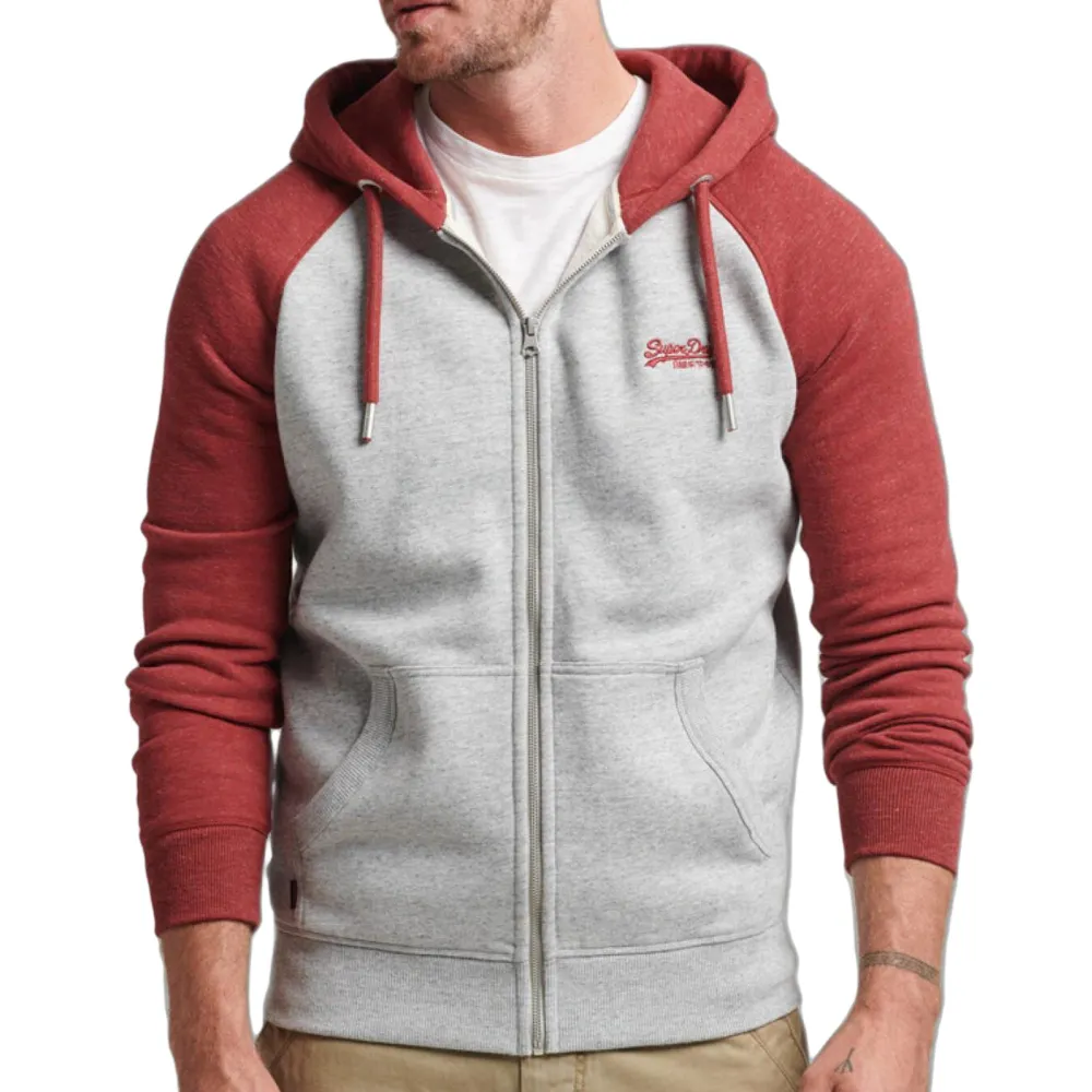 Superdry Sweat Baseball Homme Gris