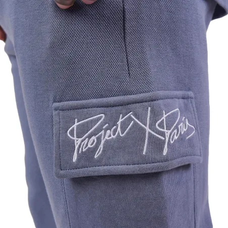 Pantalon jogging homme Project X Paris Bleu Original logo signature