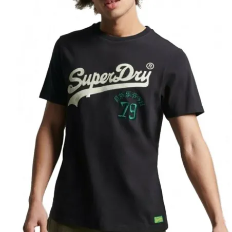 T shirt manche courte homme Superdry Noir Code Applique
