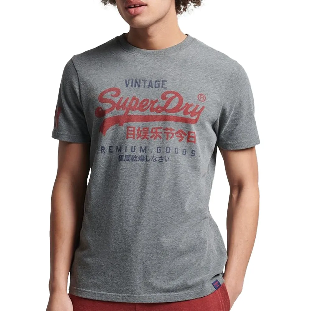 Superdry T shirt Vintage Classic Homme Gris