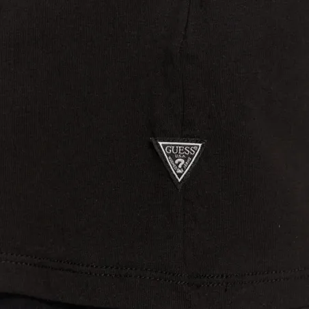 T shirt manche courte homme Guess Noir Logo triangle flowers