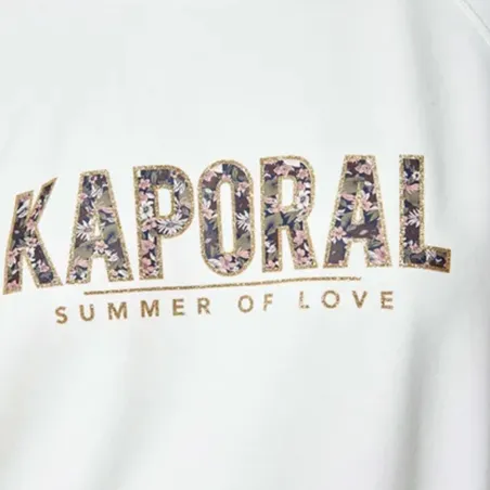 Sweat shirt femme Kaporal Blanc Java écru