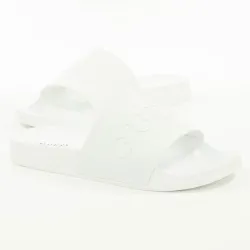 Claquette homme Guess Logo relief Blanc - ZESHOES