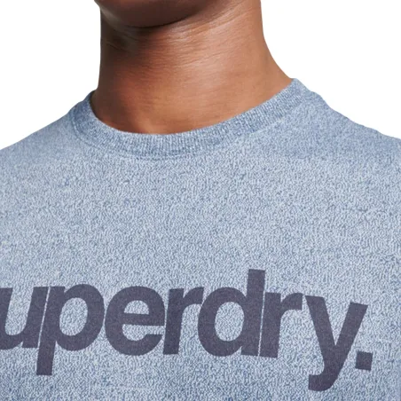 T shirt manche courte homme Superdry Bleu Classic front logo