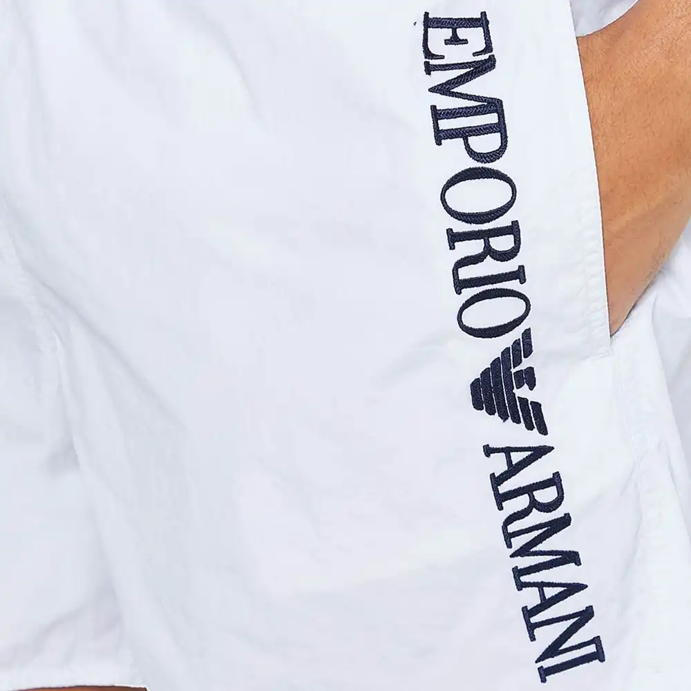 Short de bain homme Emporio Armani Original summer Blanc - ZESHOES
