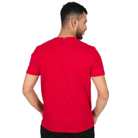 T shirt manche courte homme Le Coq Sportif Rouge Essential logo