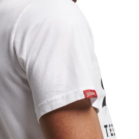 T shirt manche courte homme Superdry Blanc classique Vintage Logo Store