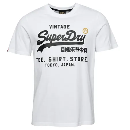 T shirt manche courte homme Superdry Blanc classique Vintage Logo Store