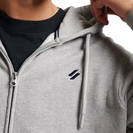 Sweat shirt homme Superdry Gris ample Essential Logo