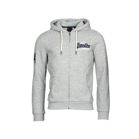 Sweat capuche homme Superdry Gris Classic Graphic Logo