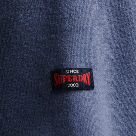Sweat shirt homme Superdry Bleu chiné Vintage Logo
