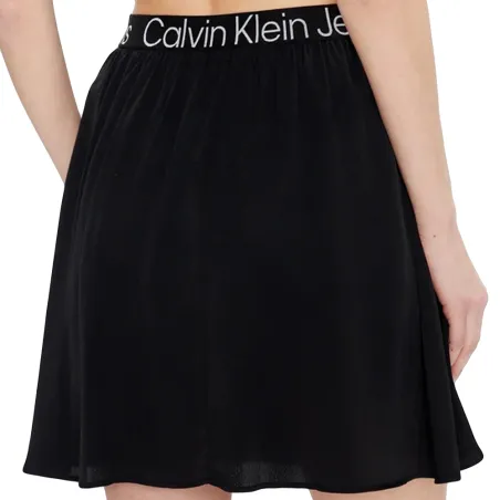 Jupe femme Calvin Klein Noir Floral unlimited logo