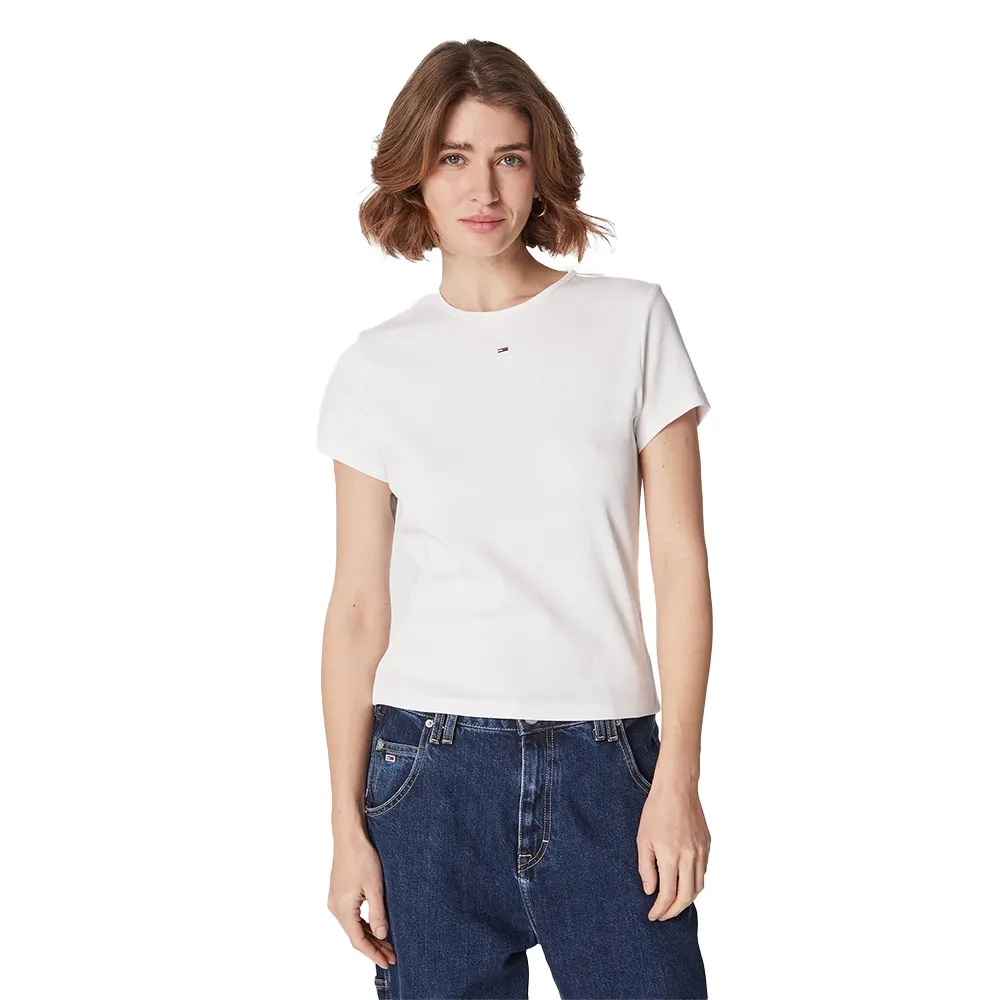 Tommy Jeans T shirt essantial cotele Femme Blanc