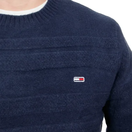 Pull homme Tommy Jeans Bleu Soft cable flag 