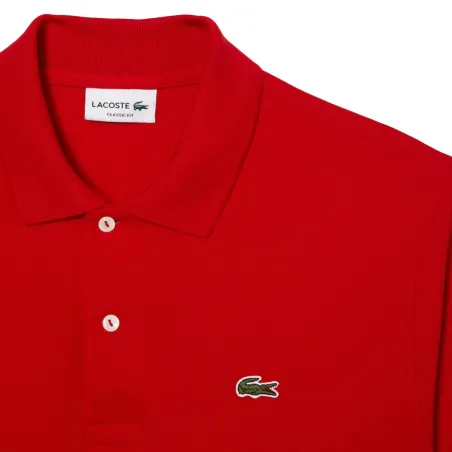 Polo manche courte Lacoste Rouge Classic logo croco