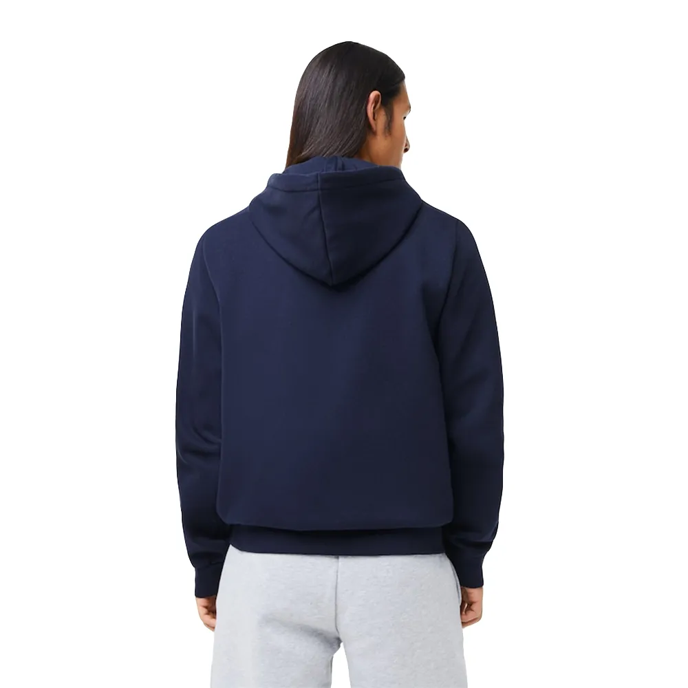Sweat zipp?� homme Lacoste molleton poche kangourou Bleu - ZESHOES