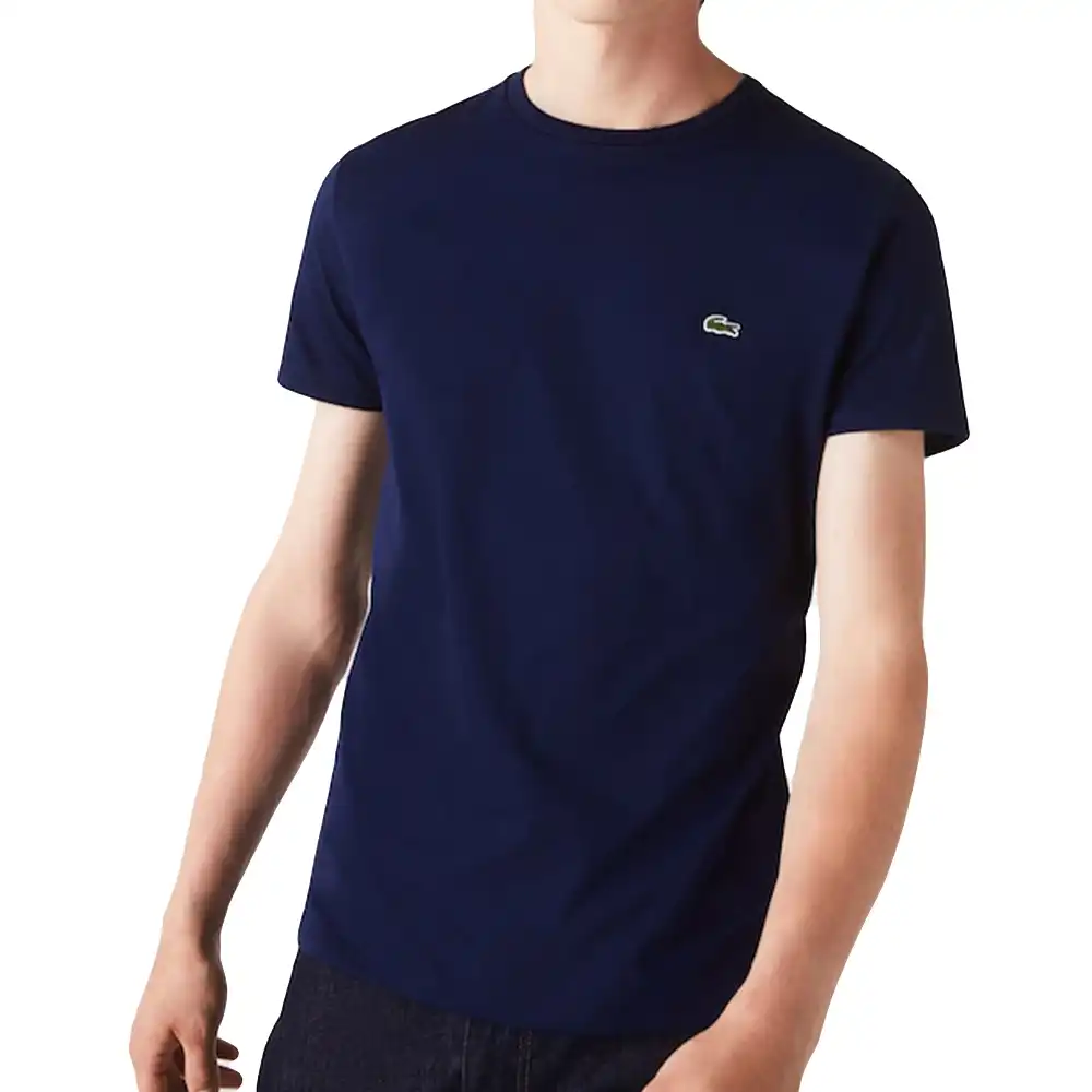 Jersey de coton pima uni Lacoste - 1 Jersey de coton pima uni Lacoste - 1