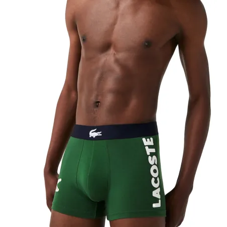 Boxer homme Lacoste Multicolor Pack x3 face logo croco