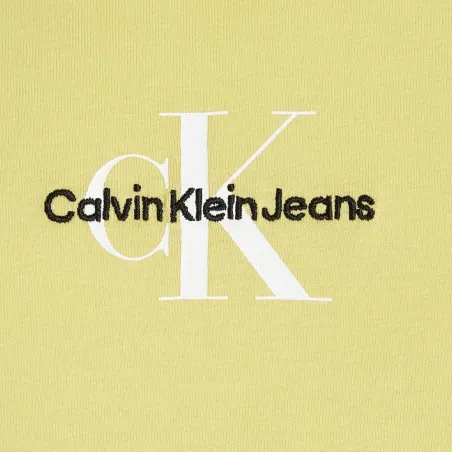 T shirt manche courte homme Calvin Klein Jaune Monologo regular