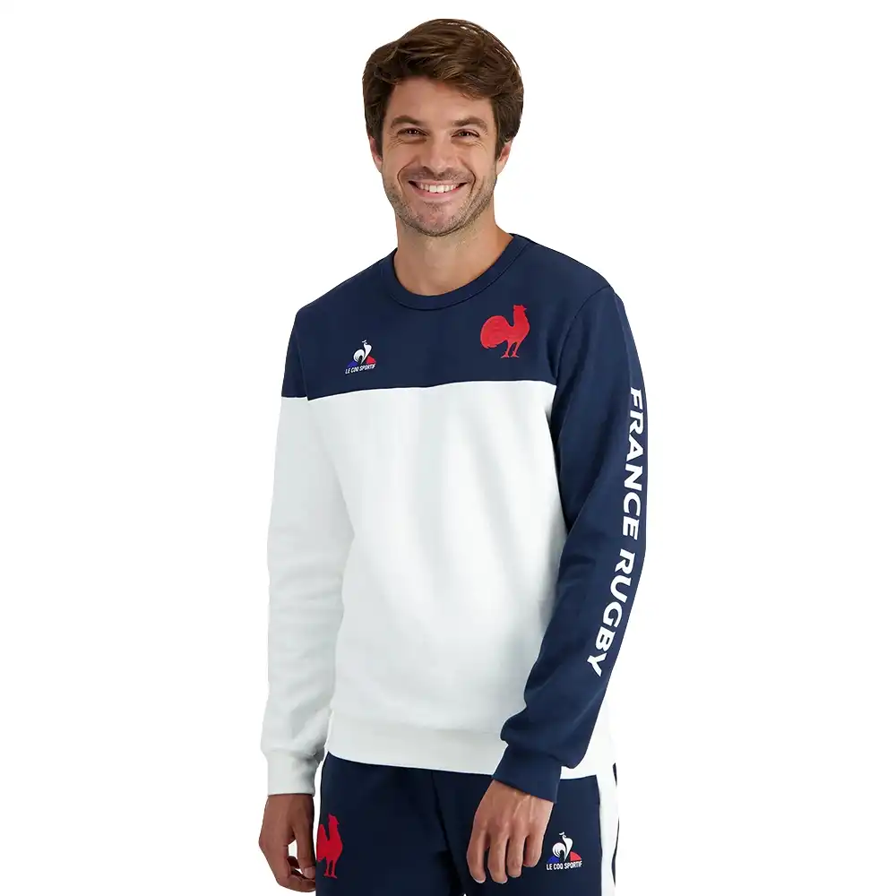 Sweat shirt homme Le Coq Sportif XV de france serie Blanc ZESHOES