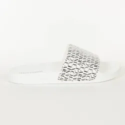 Claquette homme Armani Exchange Classic slide pool Blanc - ZESHOES Claquette homme Armani Exchange Classic slide pool Blanc - ZESHOES