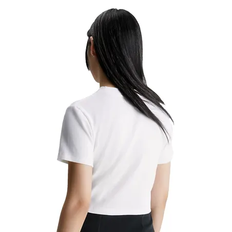 Tee shirt manche courte femme Calvin Klein Blanc Essential classic