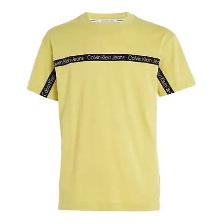 T shirt manche courte homme Calvin Klein Jaune Classic logo color line
