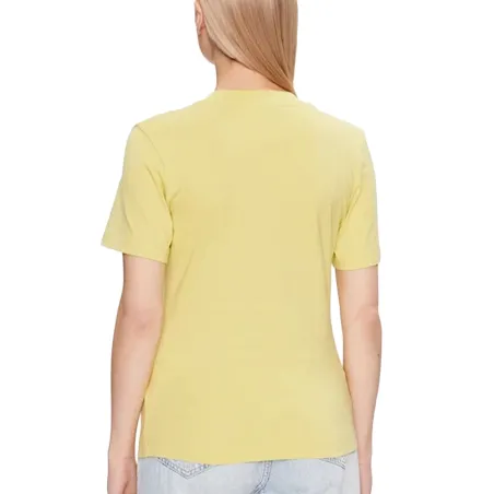 Tee shirt manche courte femme Calvin Klein Jaune Classic logo ck regular