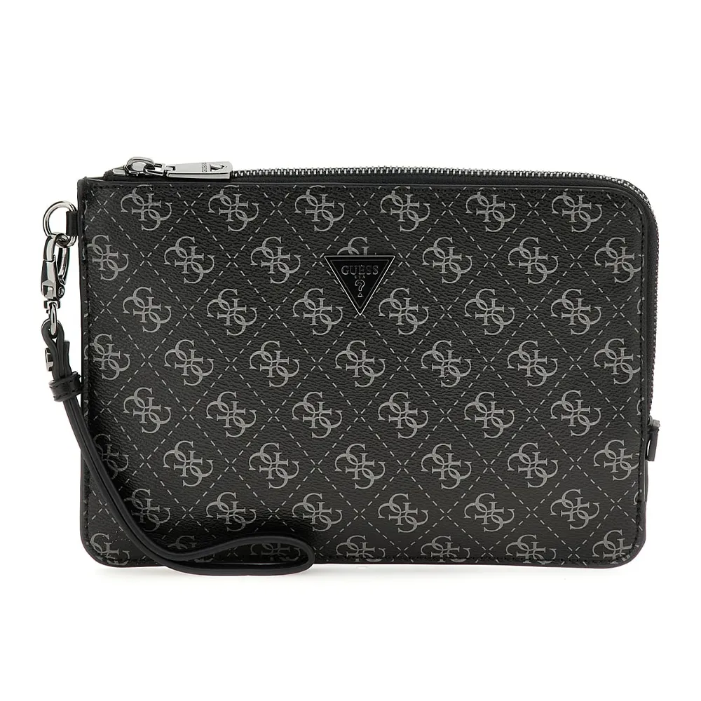 Guess Pochette 4G logo print Homme Noir