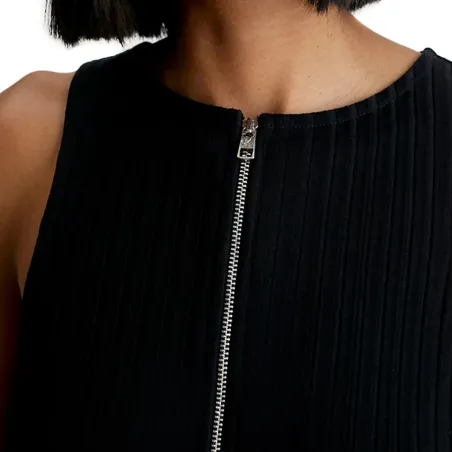 Robe femme Calvin Klein Noir cotelee