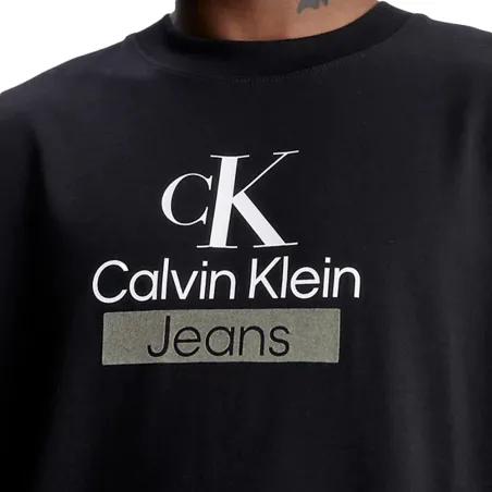 T shirt manche courte homme Calvin Klein Noir Relaxed 