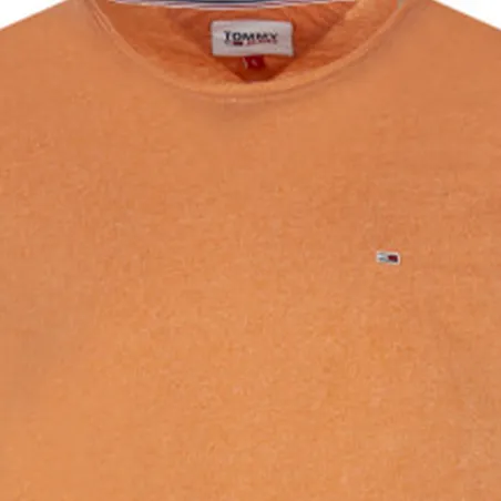 T shirt manche courte homme Tommy Jeans Orange Jaspe flag logo