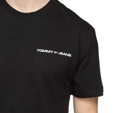 T shirt manche courte homme Tommy Jeans Noir Clsc Linear