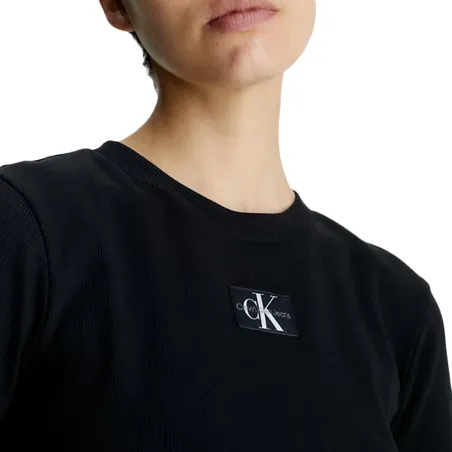 Tee shirt manche courte femme Calvin Klein Noir Regular Fit