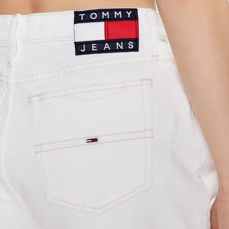 Short femme Tommy Jeans Blanc flag