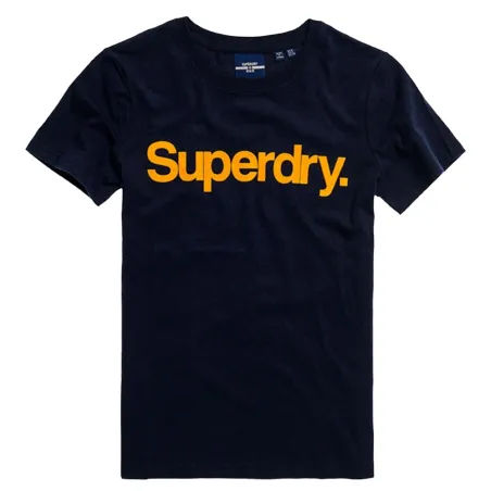 Tee shirt manche courte femme Superdry Bleu Flock