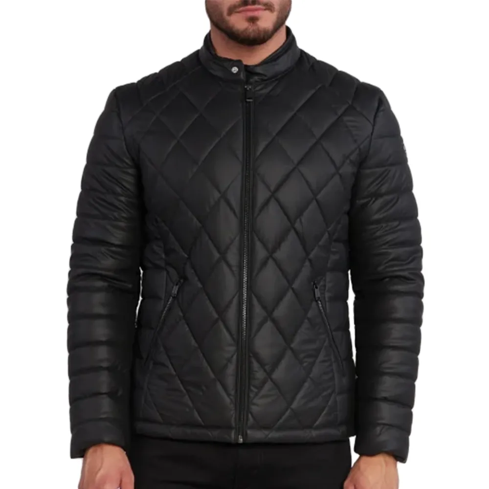 Guess Veste biker Homme Noir