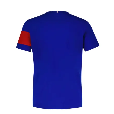 T shirt manche courte homme Le Coq Sportif Bleu Tricolore