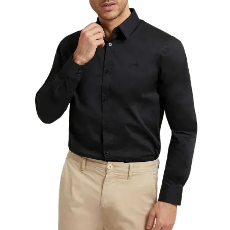 Chemise manches longues homme Guess Noir luxe
