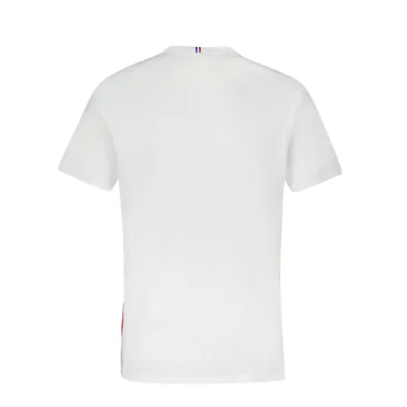 T shirt manche courte homme Le Coq Sportif Blanc Tricolore